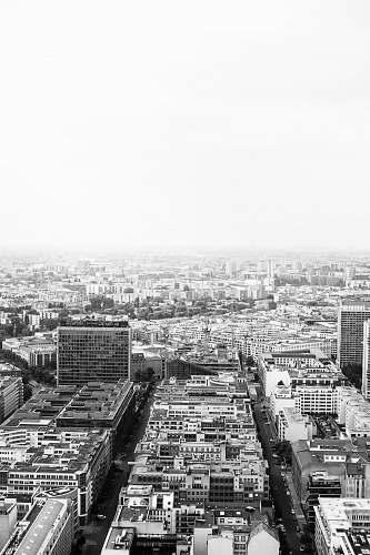 aerial view grayscale aerial photo of buildings landscape